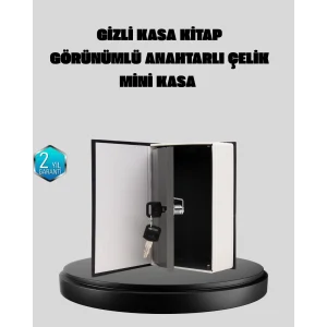 Anahtarlı Gizli Kitap Kasa – Metal İç Yapı, Kamuflajlı Sözlük Tasarım