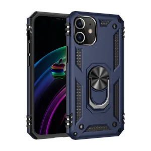 Apple İphone 12 Mini Kılıf Sofya Yüzüklü Silikon Kapak - Lacivert