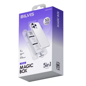 Apple İphone 15 Pro Bilvis 5in1 3d Magic Cam Ekran Koruyucu - Siyah