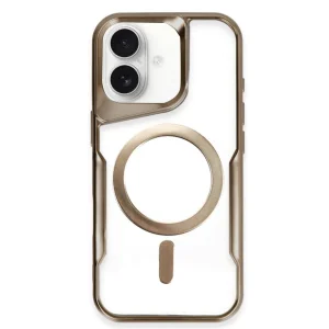 Apple İphone 16 Kılıf Boyi Magsafe Silikon Kapak - Kahverengi