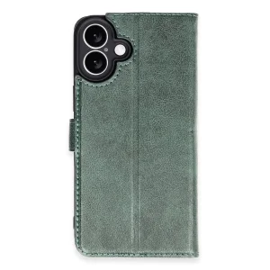 Apple İphone 16 Kılıf Trend S Plus Kapaklı Kılıf - Yeşil