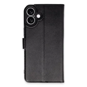 Apple İphone 16 Plus Kılıf Trend S Plus Kapaklı Kılıf - Siyah