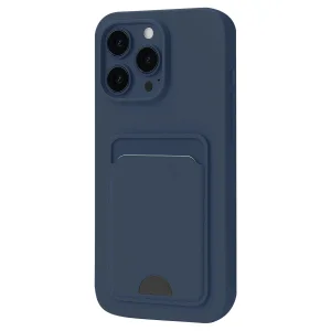 Apple İphone 16 Pro Kılıf Kelvin Kartvizitli Silikon - Lacivert