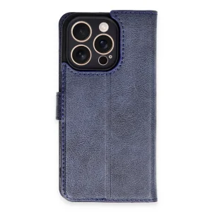 Apple İphone 16 Pro Kılıf Trend S Plus Kapaklı Kılıf - Lacivert