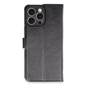 Apple İphone 16 Pro Max Kılıf Trend S Plus Kapaklı Kılıf - Siyah