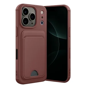 Apple İphone 17 Pro Max Kelvin Kartvizitli Silikon - Bordo