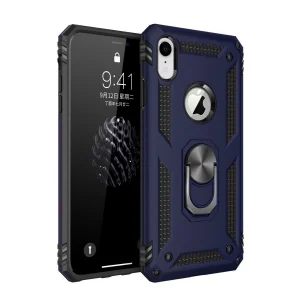 Apple İphone Xr Kılıf Sofya Yüzüklü Silikon Kapak - Lacivert