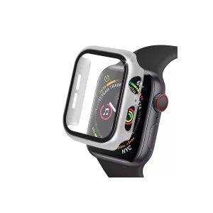 Apple Watch 40mm Camlı Kasa Ekran Koruyucu - Gümüş