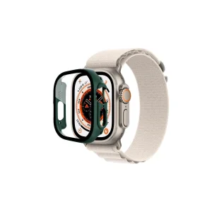 Apple Watch Ultra 49mm Desert Camlı Kasa Ekran Koruyucu - Koyu Yeşil