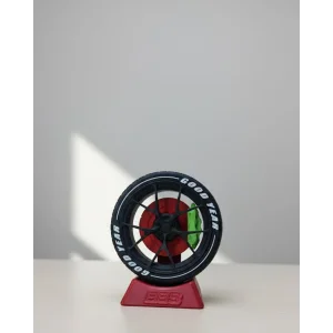 Araba Tutkunlarına Özel Jant Tasarımlı Ofis Masa Dekoru