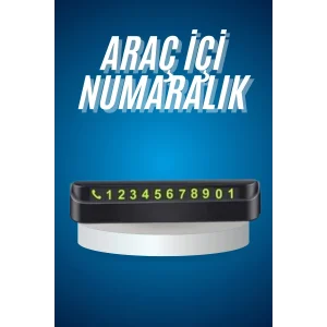 Araç İçi Numaratör Numaralık Oto Cam Kartı Fosforlu Numaratör