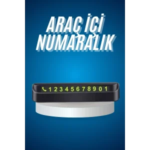 Araç İçi Numaratör Numaralık Oto Cam Kartı Fosforlu Numaratör