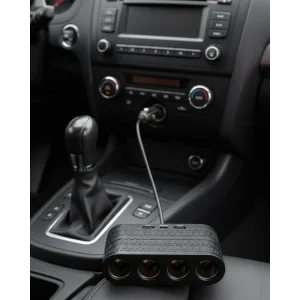 Araçlar İçin 4’lü Çakmak Çoklayıcı Type C USB ve Koruma Sistemli