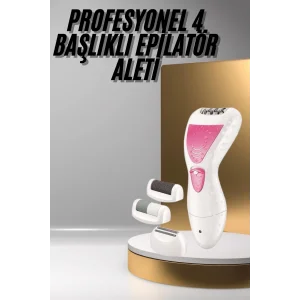Ayak Törpü Başlıklı Epilatör Aleti 4 Başlıklı Taşınabilir Şarjlı Epilasyon Cihazı