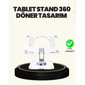 Ayarlanabilir Şeffaf Tablet Standı Kaymaz Silikon Tabanlı