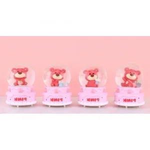 Ayıcıklı Işıklı Kar Küresi 7 Cm