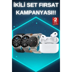 Aynalı Bluetooth Kulaklık Yeni Nesil Akıllı Saat Titreşimli Nabız Ölçer Spor Modları