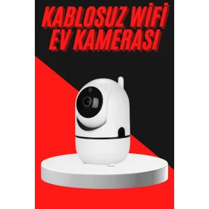 Baby Kamera Kablosuz 720P Beyaz 360 Derece Wifi Kamera Full HD 1080p
