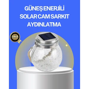 Bahçe ve Teras İçin Solar Cam Sarkıt LED Aydınlatma