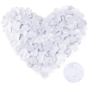 Beyaz Renk Gül Yaprağı - 1 Paket 100 Adet