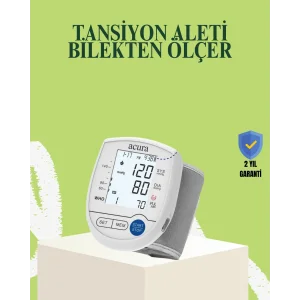 Bilekten Dijital Tansiyon Aleti Hem Pilli Hem Şarjlı Hafızalı