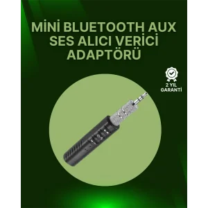 Bluetooth 4.1 Ses Alıcısı | 3.5mm Girişli Hoparlör & Kulaklıklar İçin Kablosuz Dönüştürücü