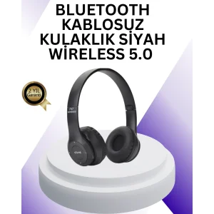 Bluetooth 5.0 Kablosuz Kulak Üstü Kulaklık | Stereo Ses ve Katlanabilir Tasarım