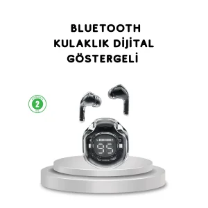 Bluetooth 5.3 Kablosuz Kulaklık HiFi Stereo ve Ekstra Bass Dijital Ekranlı