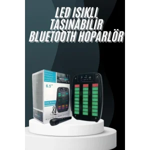 Bluetooth Hoparlör Taşınabilir Şarjlı Işıklı Büyük Boy Yüksek Ses Kaliteli