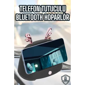 Bluetooth Hoparlör Telefon Tutuculu Akıllı Hoparlör Uzun Pil Ömrü