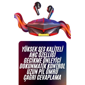 Bluetooth Kulaklık HD Ses Kaliteli Işıklı Metal Kasa Ios Android Uyumlu Mikrofonlu