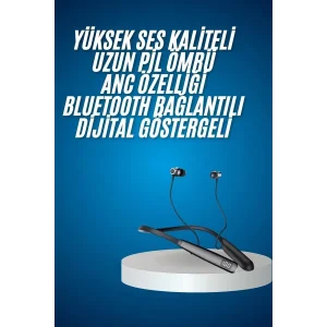 Bluetooth Kulaklık Şarj Göstergeli 100 Saat Şarj Kapasiteli Sporcu Kulaklık