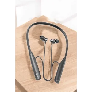Boyun Askılı Bluetooth Kulaklık Uzun Şarj Süreli Dijital Göstergeli Kablolu