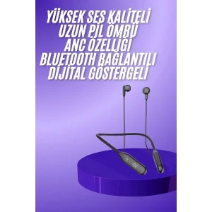 Boyun Bantlı Kablolu Yüksek Ses Kaliteli Bluetooth Kulaklık Uzun Pil Ömrü