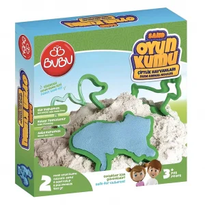Bu-Bu Games Oyun Kumu ve Çiftlik Hayvan Kalıplı Set 500 gr