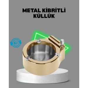 Çakmaklı Küllük Paslanmaz Metal Dayanıklı Tasarım