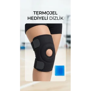 Çapraz Bağ Destekli Sporcu Diz Korsesi Termojel Hediyeli