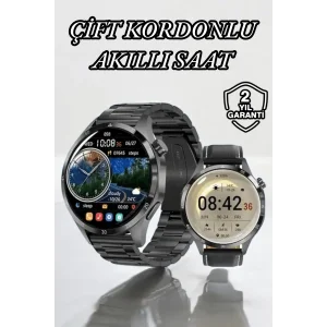 Çift Kordonlu Yüksek Çözünürlüklü Akıllı Saat Uyku İzleyici & Spor Modları