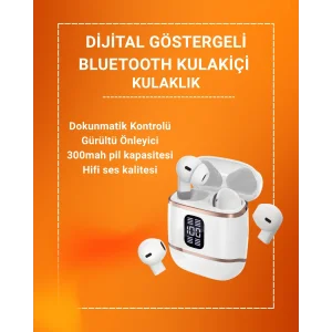 Çift Kulaklıklı Bluetooth Kulaklık – 4 Adet, ANC-ENC, Şarj Kutulu, Dijital Göstergeli