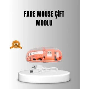 Çift Modlu Kablosuz Bluetooth 5.0 + 2.4GHz Mouse – 3 Cihaz Bağlantılı, Hızlı Geçiş Düğmeli