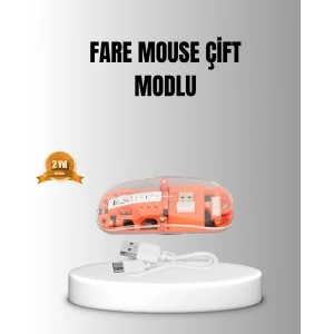 Çift Modlu Kablosuz Bluetooth 5.0 + 2.4GHz Mouse – 3 Cihaz Bağlantılı, Hızlı Geçiş Düğmeli