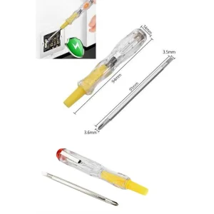 Çift Uçlu Kontrol Kalemi Elektrik Test Kalemi Şeffaf