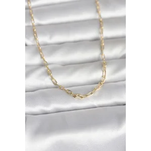 CM 14K Gold Renk Ataç Zincir Model 60 cm Kadın Kolye