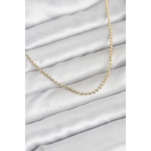CM 14K Gold Renk Top Zincirli Model 60 cm Kadın Kolye