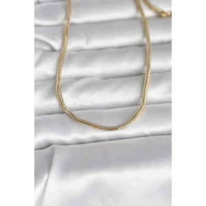 CM 14K Gold Renk Yılan Zincir Model 60 cm Kadın Kolye