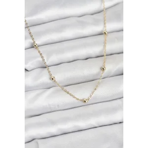 CM Gold Renk Top Zincirli Kadın Kolye