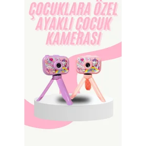 Çocuk Için Eğitici Video Kamera Ayaklı Mini Fotoğraf Makinesi