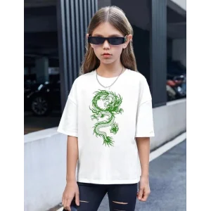 Çocuk Unisex Baskılı T-Shirt - Beyaz