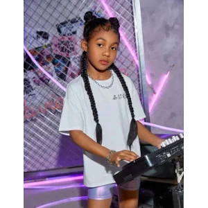 Çocuk Unisex Baskılı T-Shirt - Beyaz