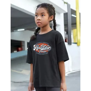 Çocuk Unisex Baskılı T-Shirt-Siyah